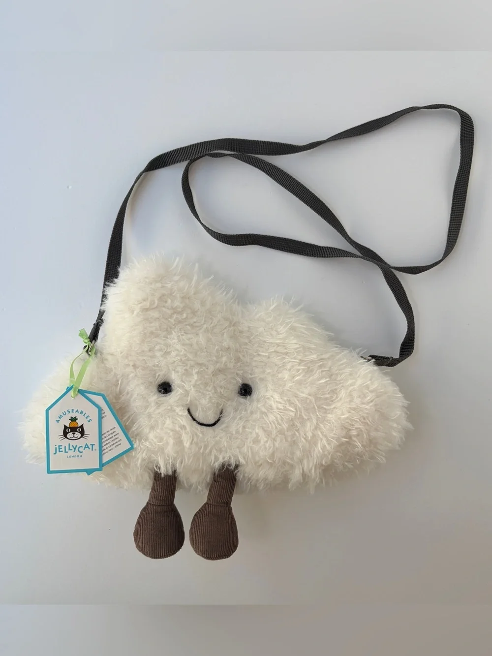 Jellycat Official Amuseable Cloud Bag Plush Crossbody Purse White New With Tags